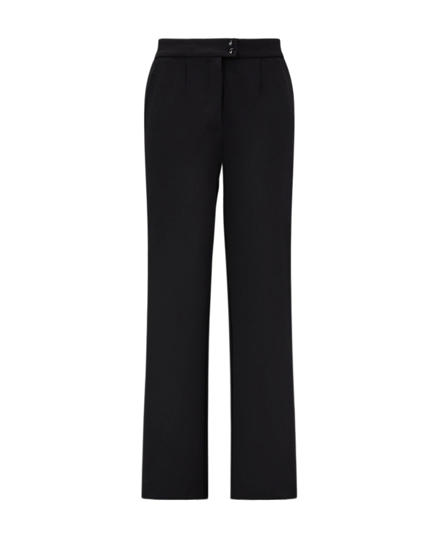 Shop Moncler Cropped Jersey Trousers In Black
