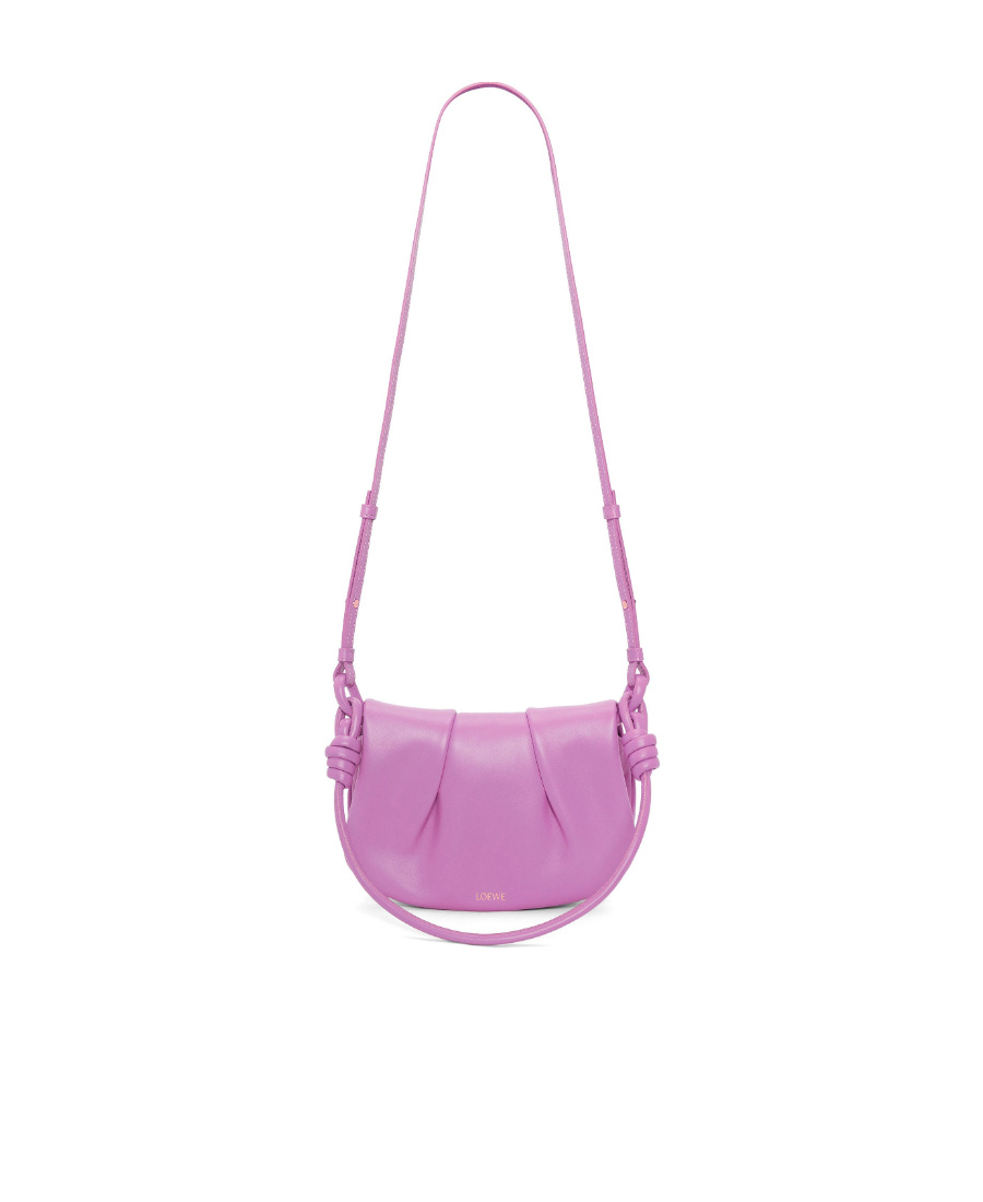 Loewe Small Cubi Anagram Jacquard Canvas And Leather Shoulder Bag In Pink