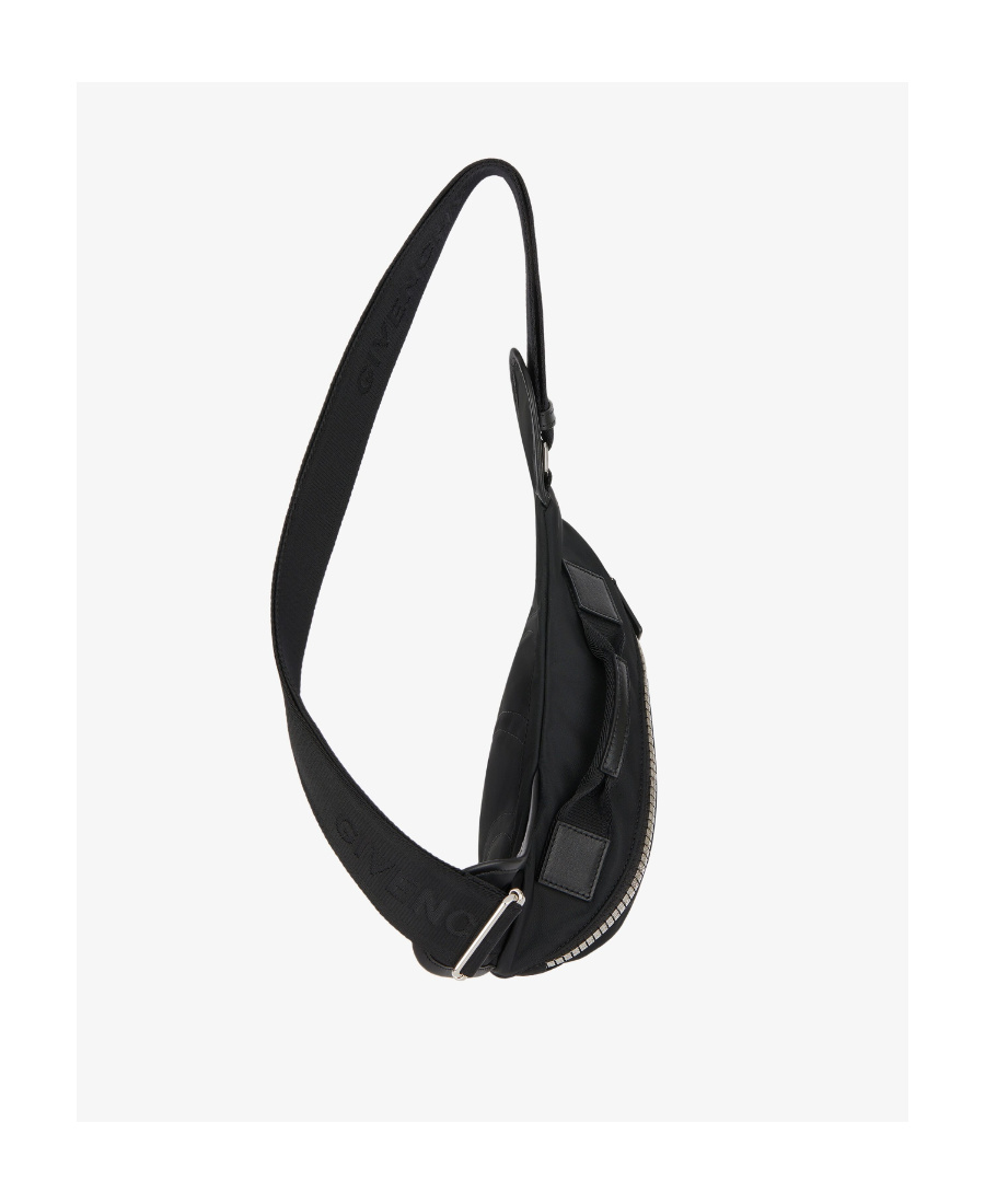 Givenchy Small Logo-print Triangle Bag In Black