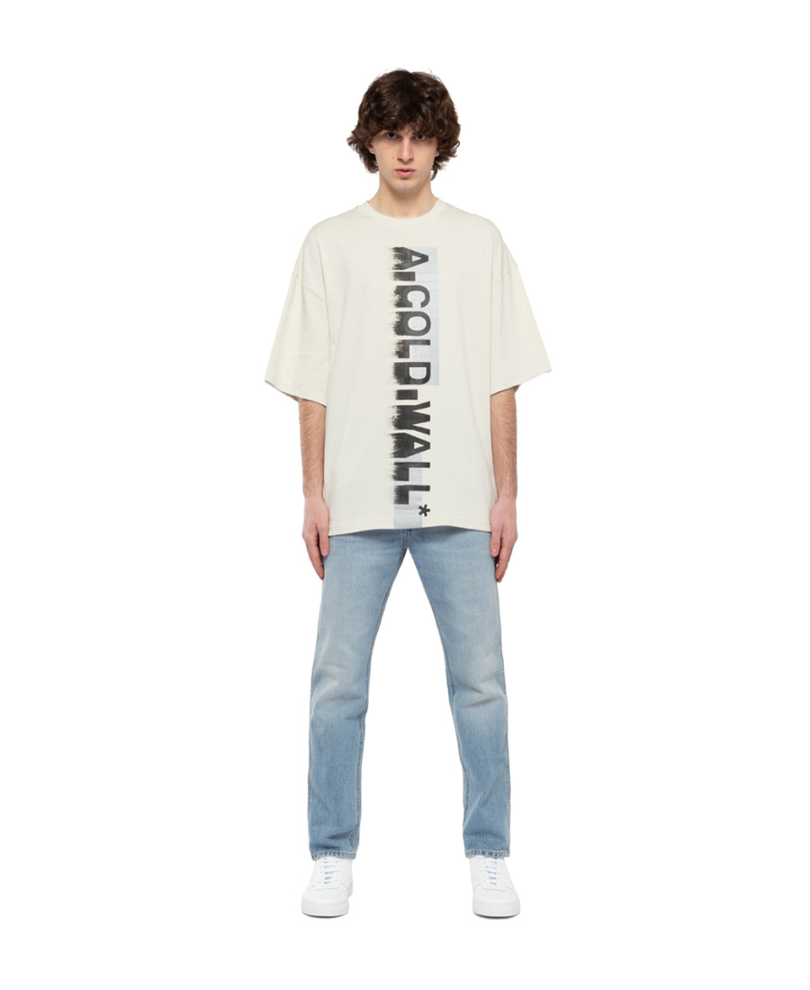 A-cold-wall* A Cold Wall Bone Large Logo Cotton T-shirt In White