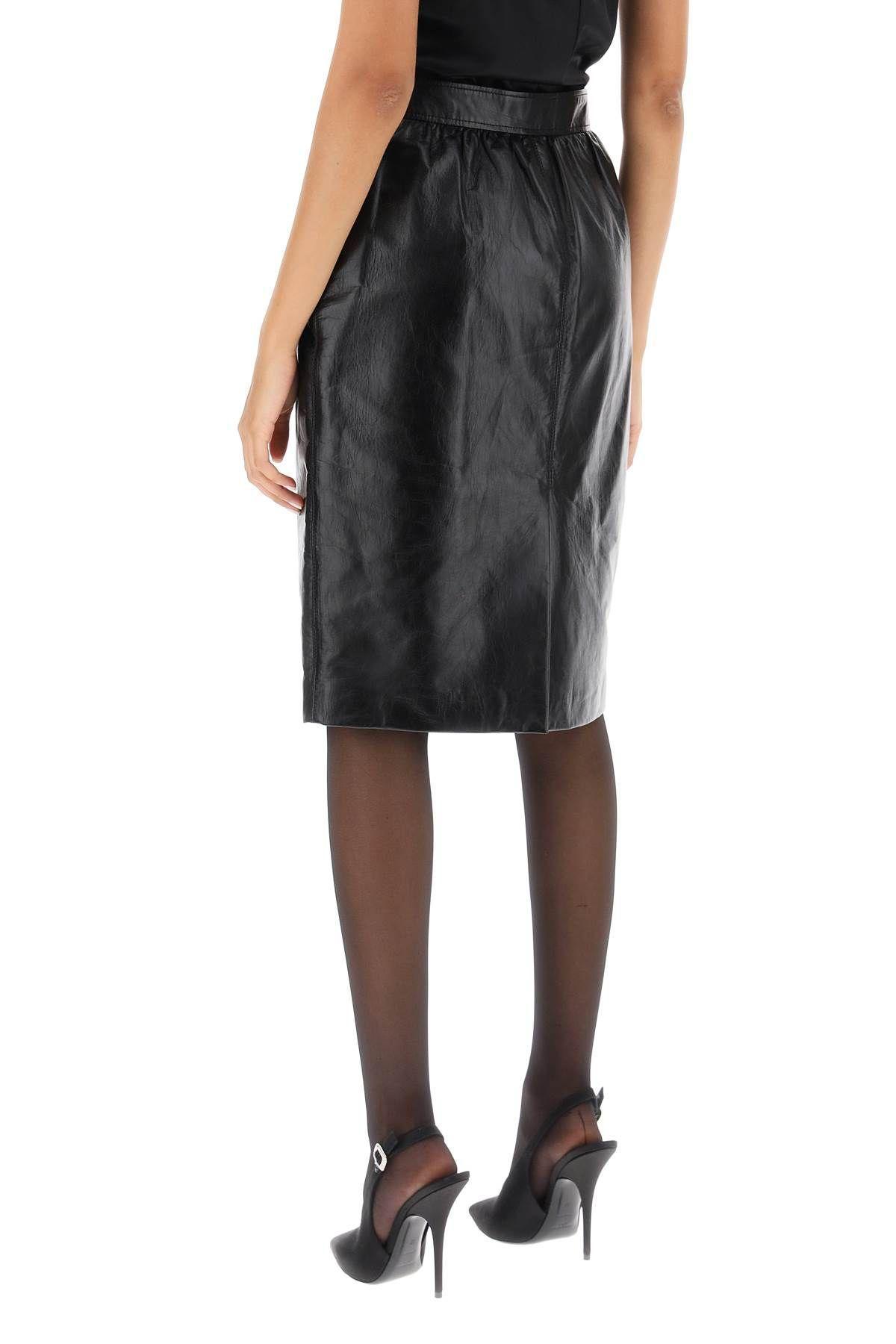 Saint Laurent High Waist Skirt In Black