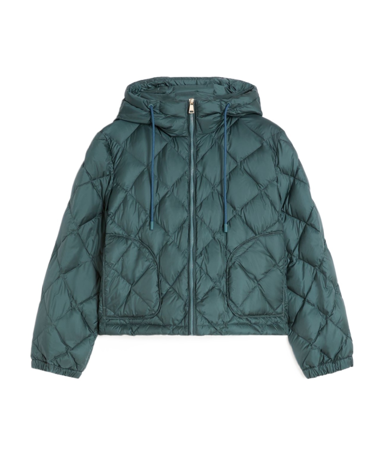 Weekend Max Mara Eris Quilted Jacket Denim In Green