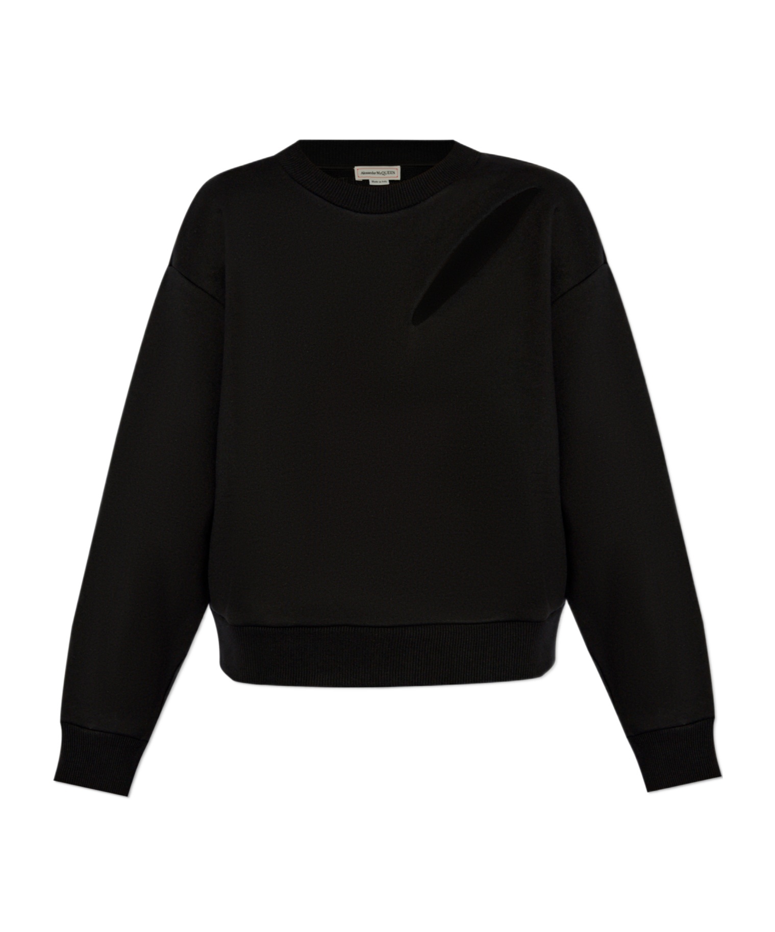 Alexander Mcqueen Woman Black Sweatshirts In Black