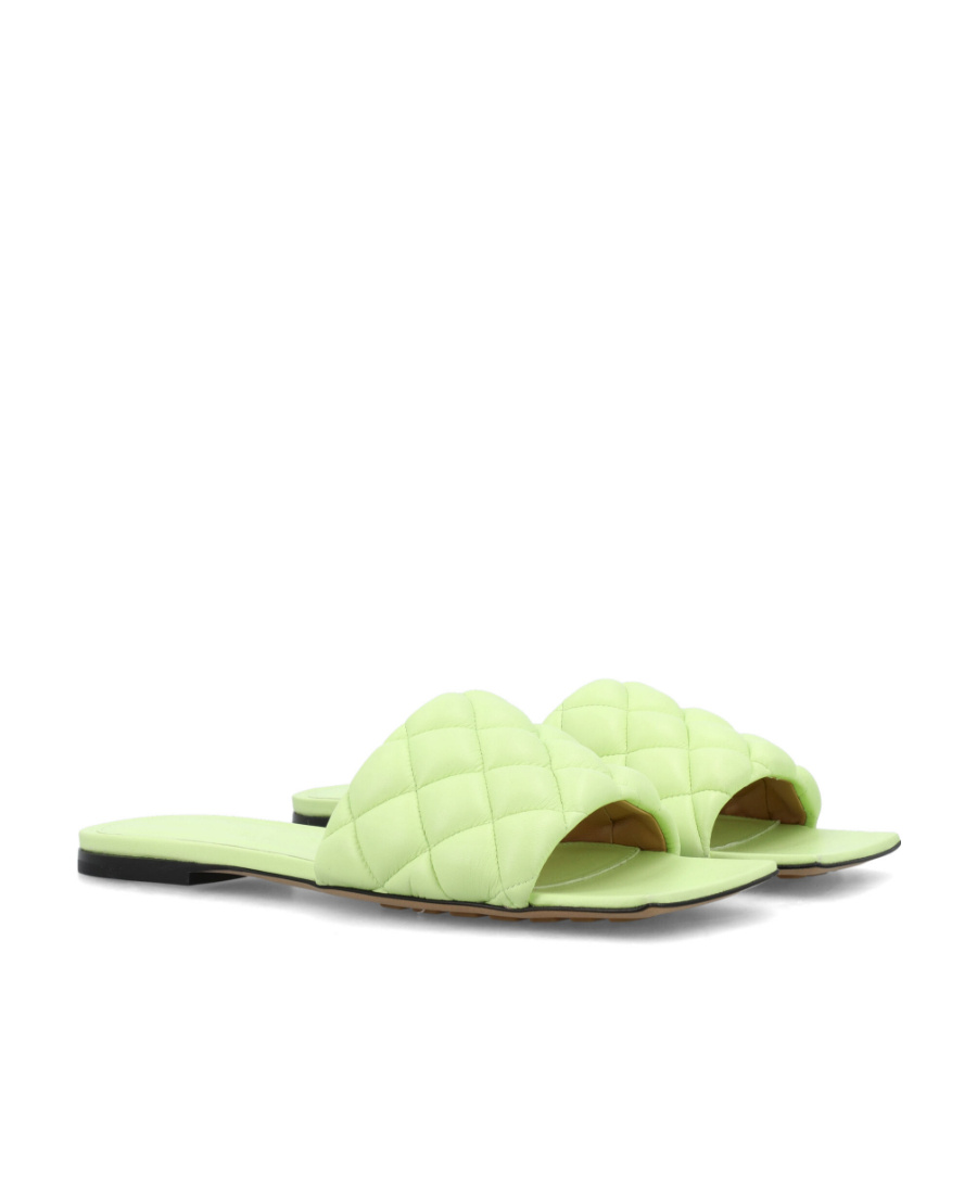 BOTTEGA VENETA BOTTEGA VENETA QUILTED OPEN TOE FLAT SANDALS