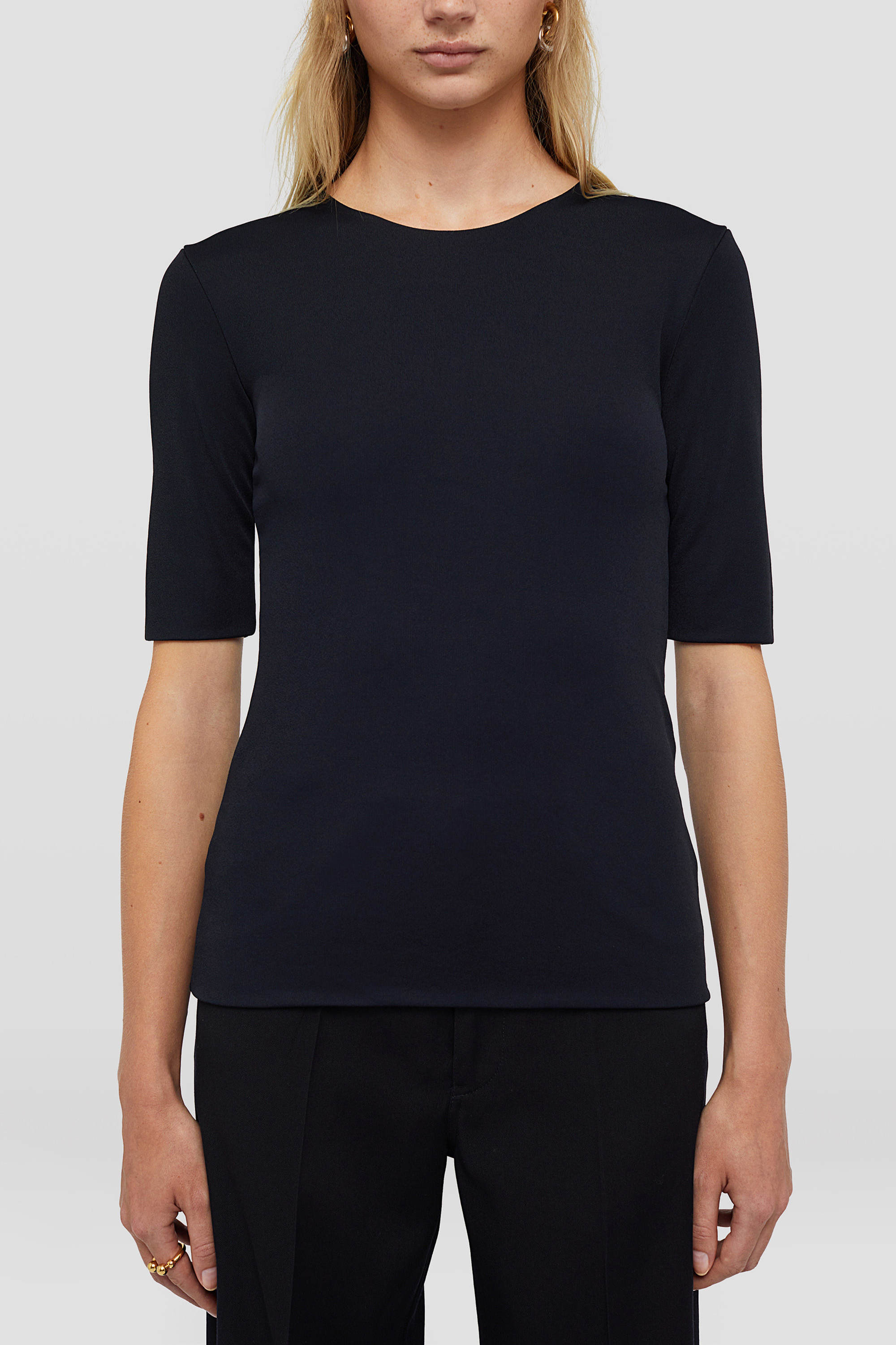 Jil Sander Crew Neck Short-sleeved T-shirt In Black