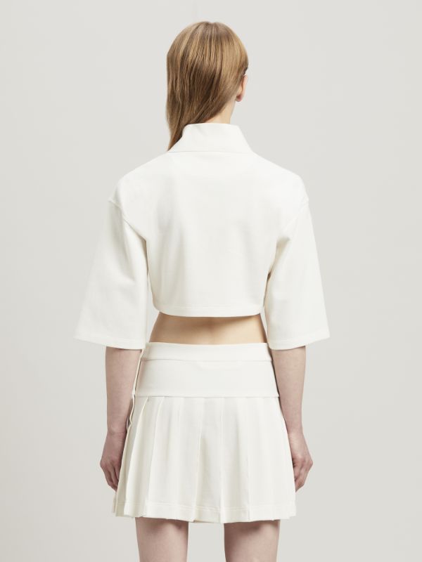 Palm Angels Polo Shirt With Monogram  Logo In White