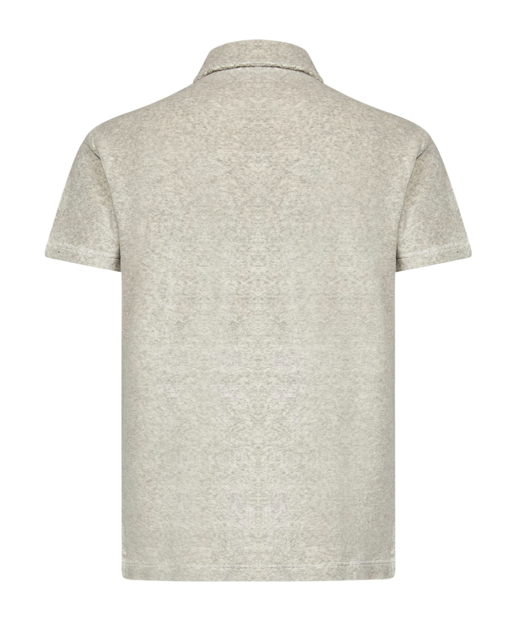 Tom Ford Grey Polo Shirt With Classic Collar In Cotton Blend Man In Gray