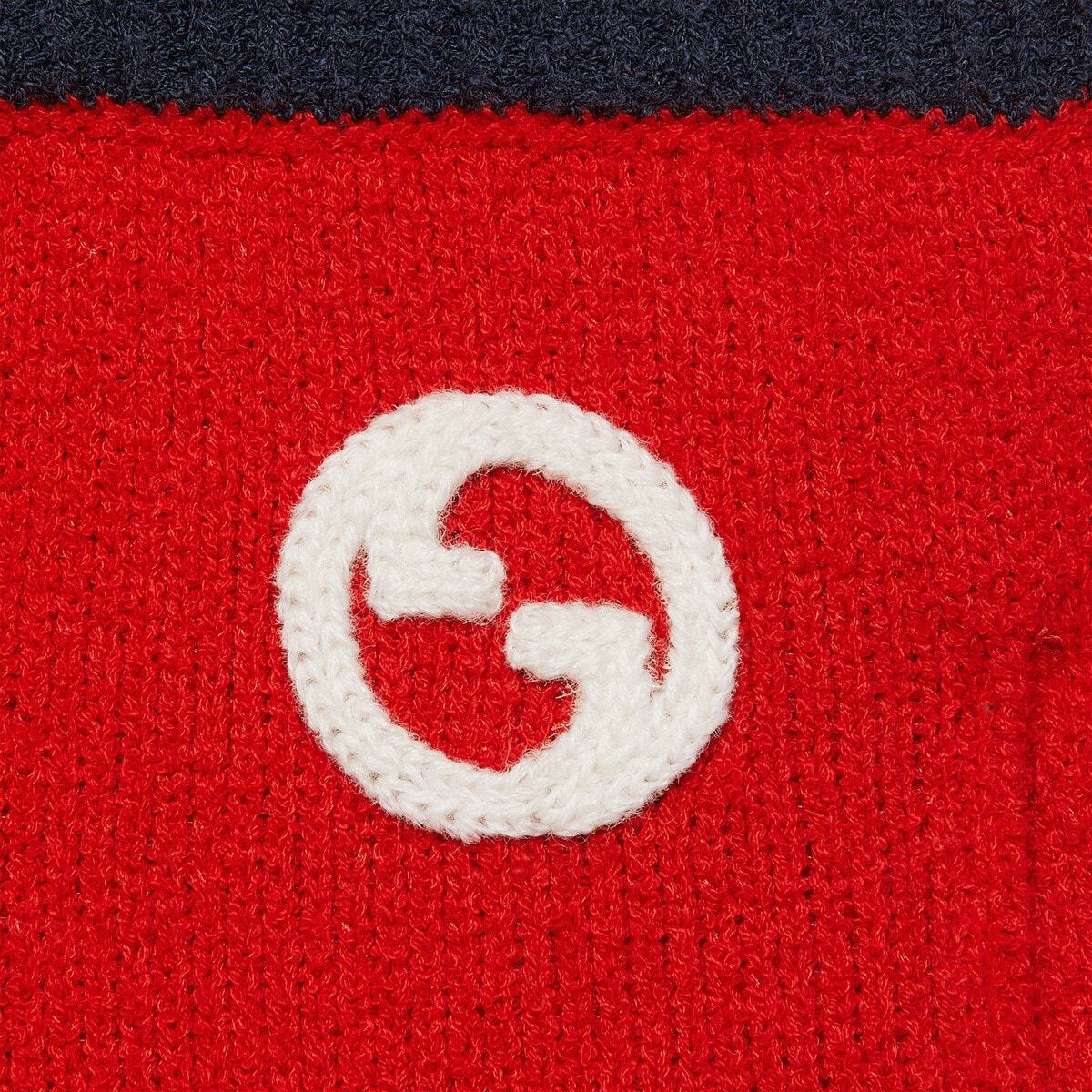 Gucci Knit Cotton Blend Wide Pants In Red