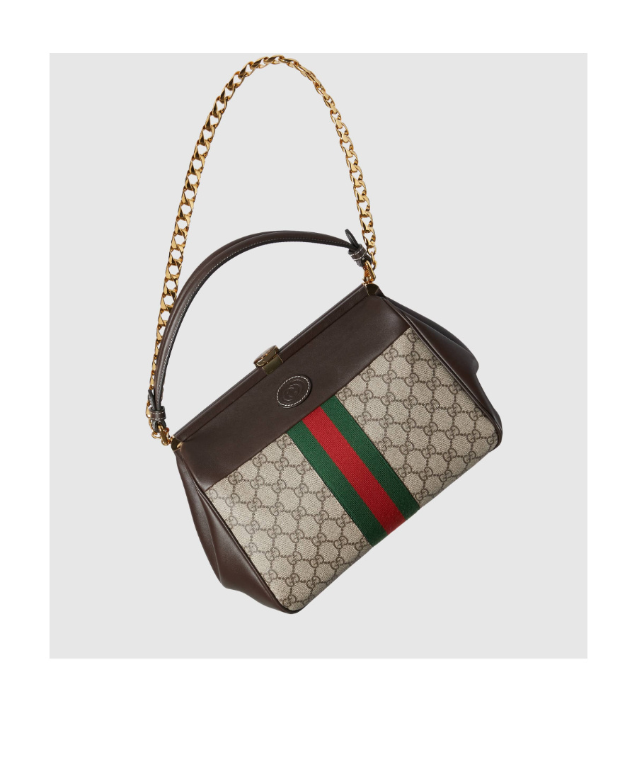 Gucci Virgo Gg Supreme Canvas Tote Bag In Nude