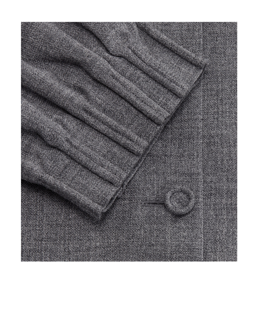 Dior Long-sleeved High-necked Wool Shirt In Gray
