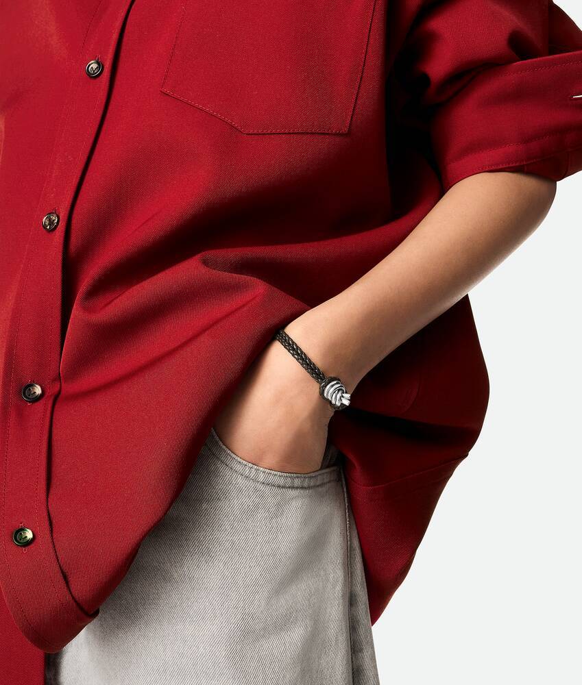BOTTEGA VENETA BOTTEGA VENETA KNOT DETAILED BRAIDED BRACELET