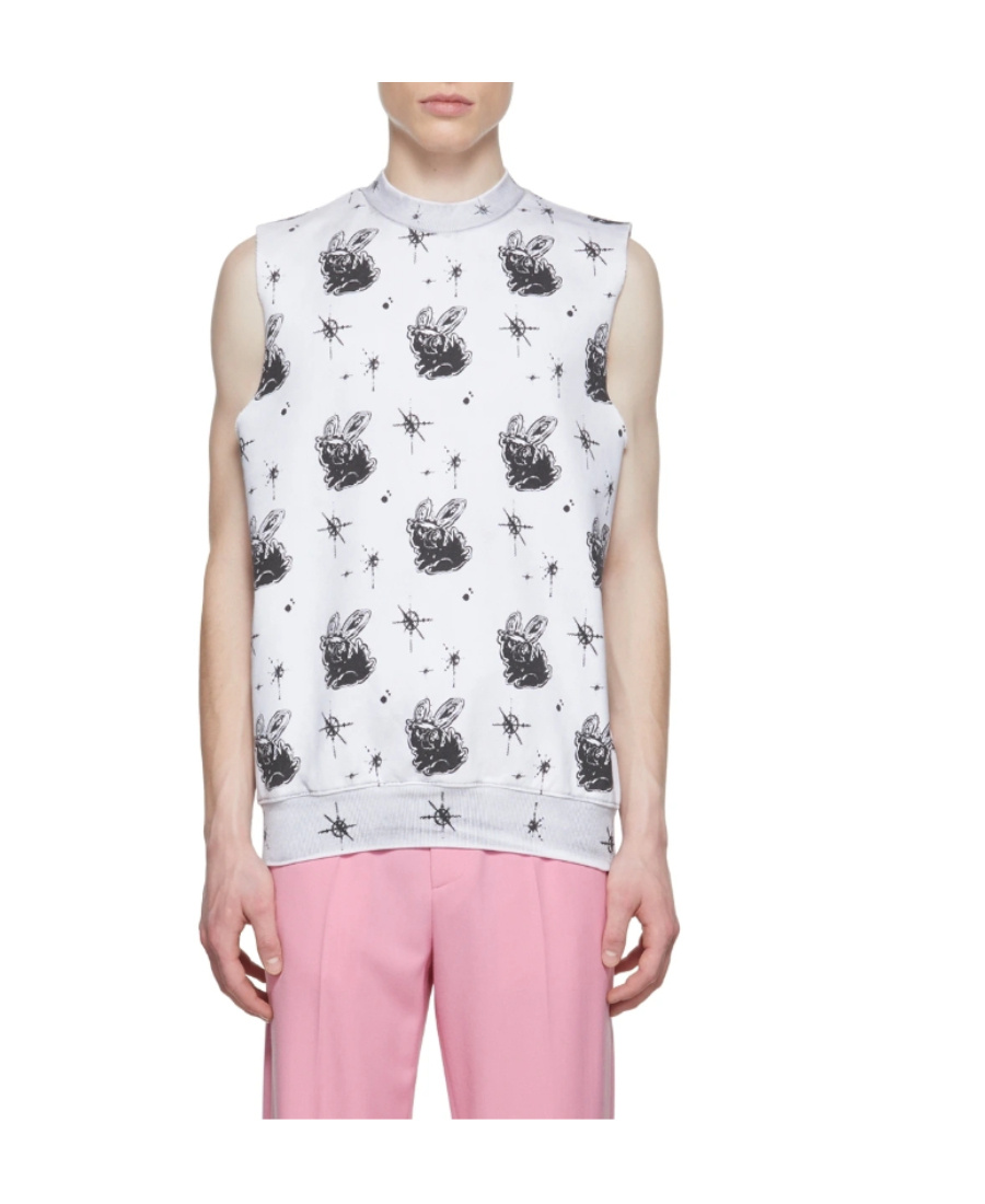 We11 Done White Cotton Vest In White