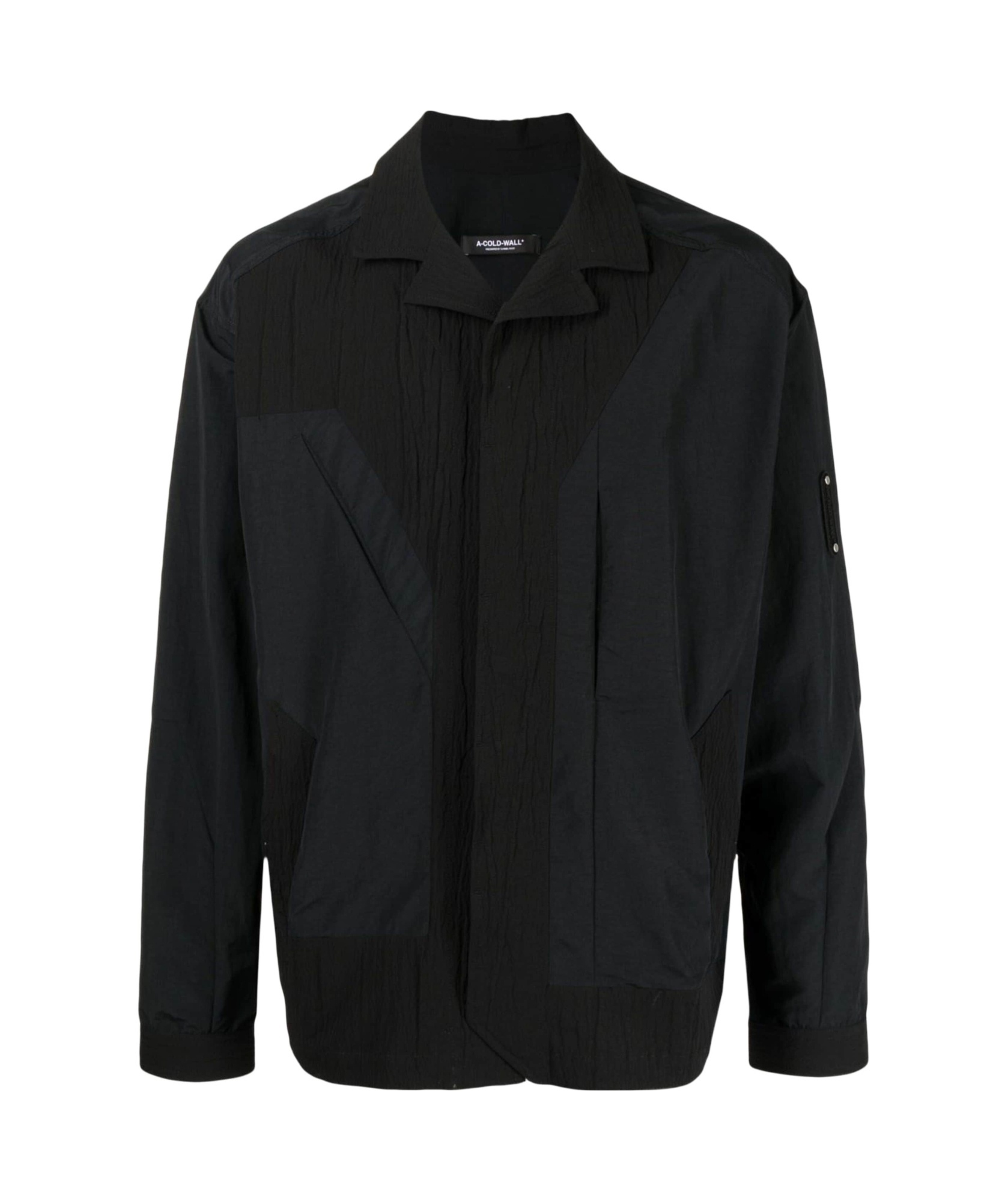 A-cold-wall* Dual-texture Long-sleeve Shirt In Black