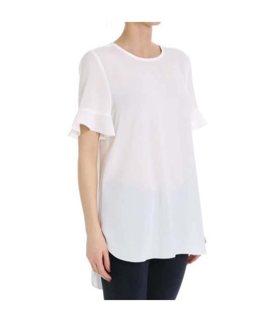 Max Mara Logo Blouse In White