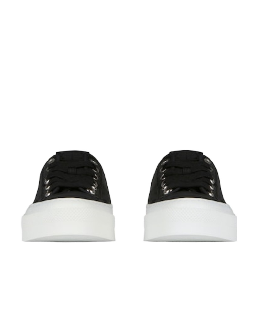 Givenchy Black City Sneakers In 4g Transparent Mesh In White