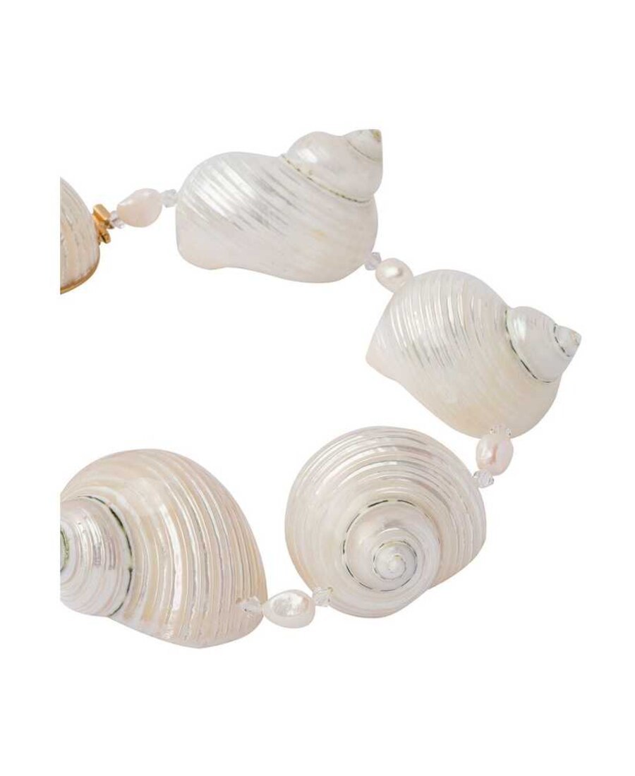 Prada Oversized Shell Choker In White