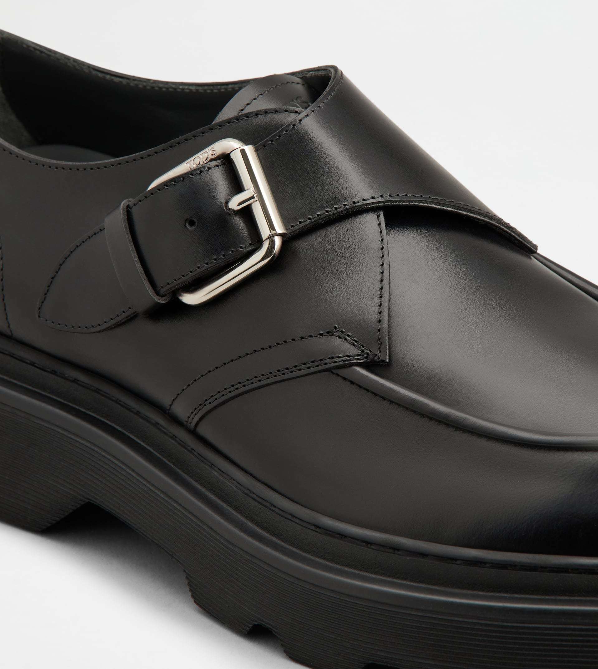 Tod's Man Loafers Black Size 9 Leather In Black