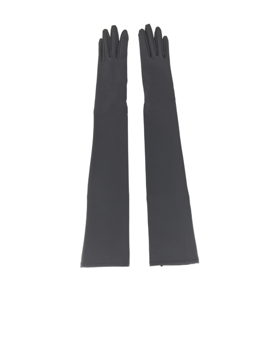 Dolce & Gabbana Elbow-length Stretch-design Gloves In Black