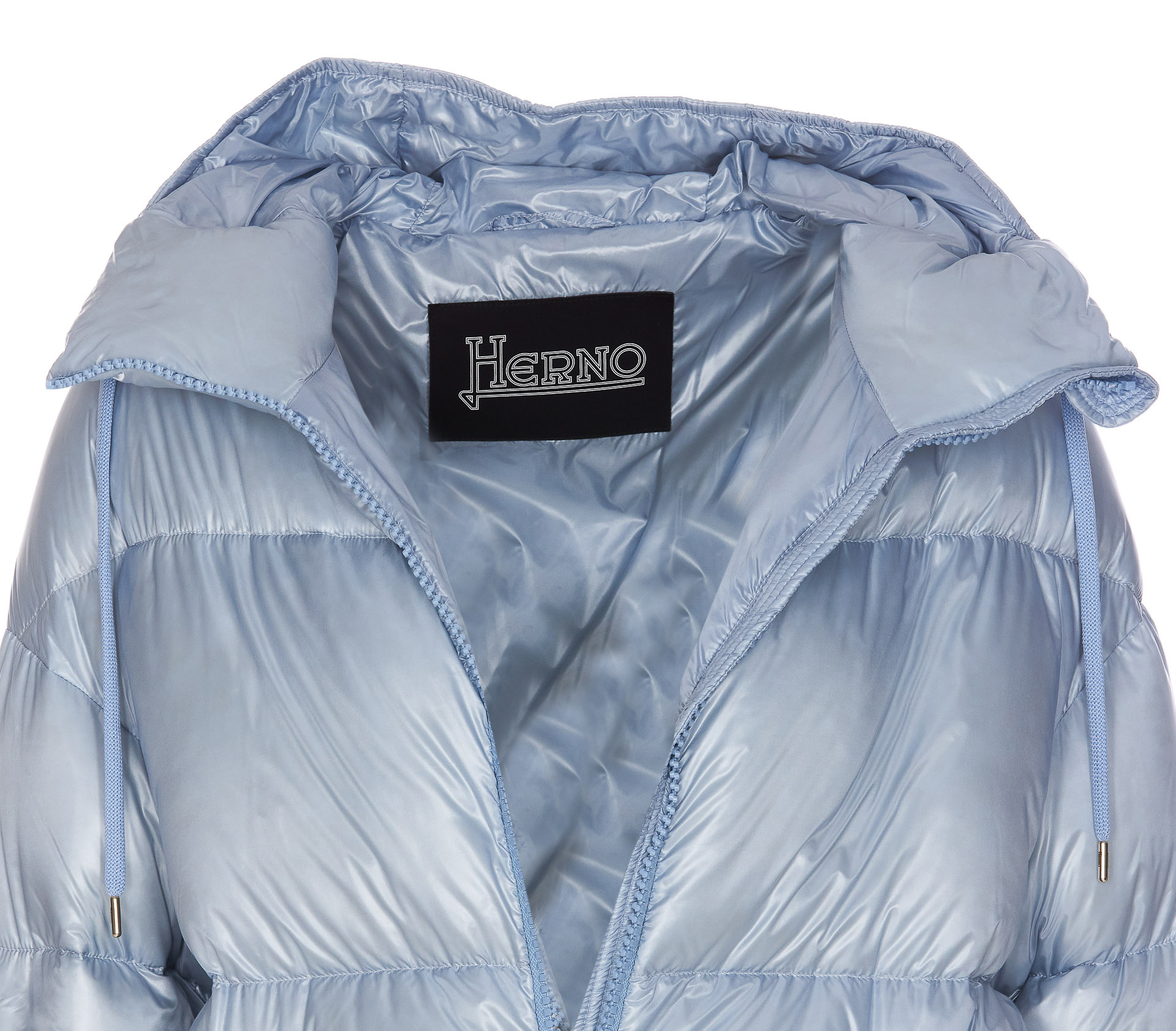 Herno Padded Down-feather Zip-up Jacket In Blue