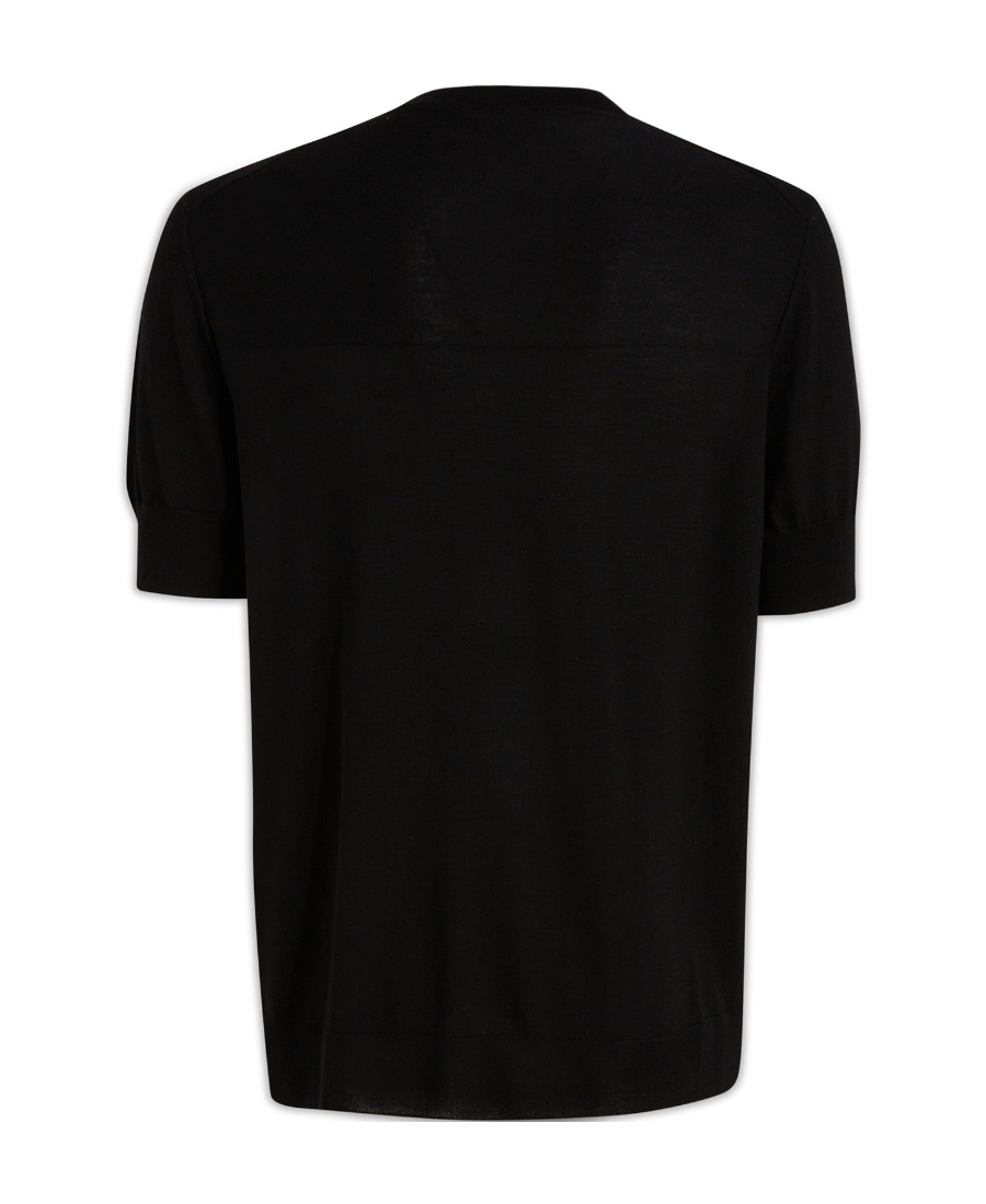 Jil Sander Short-sleeve Wool T-shirt In Black