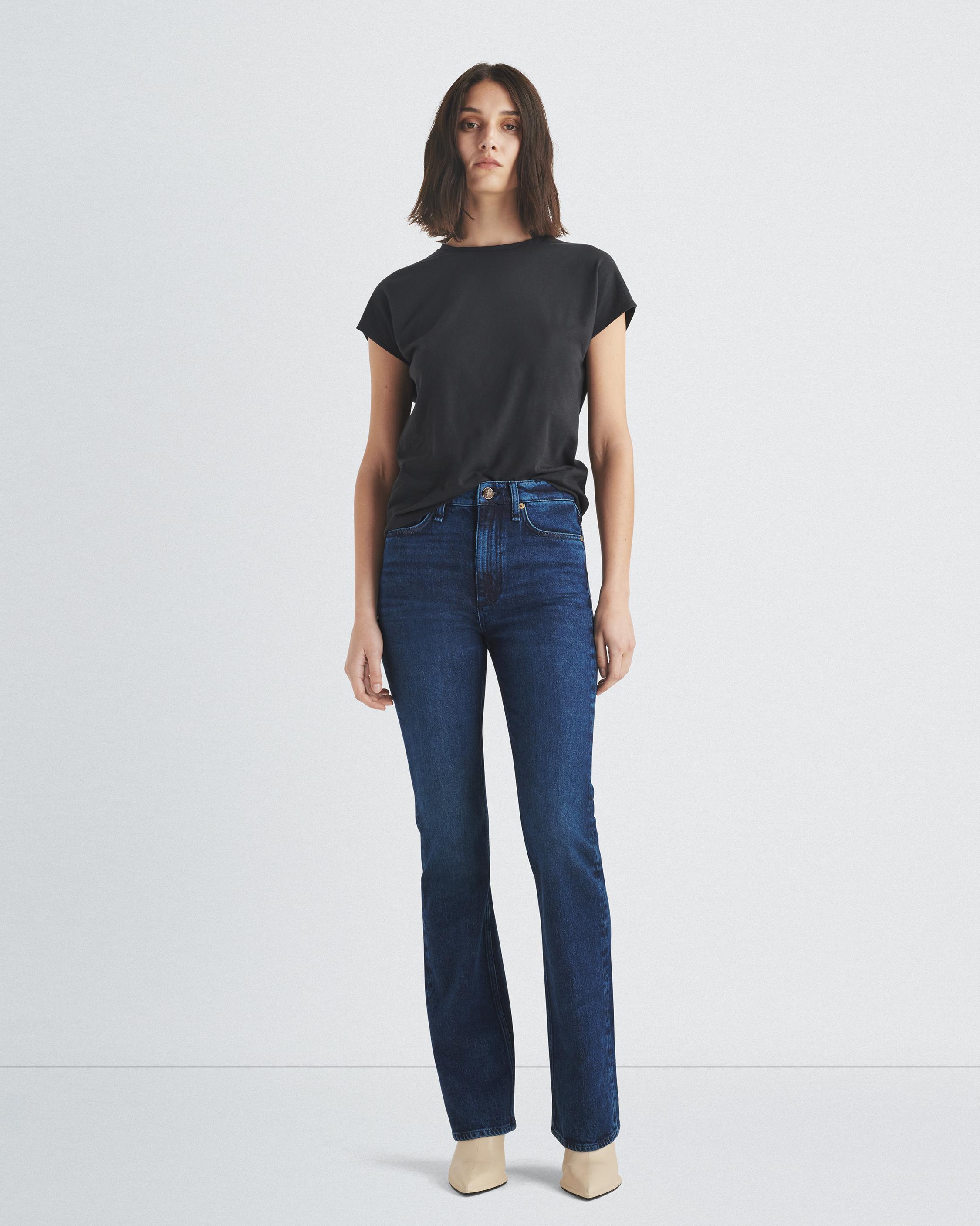 Rag & Bone Peyton High-rise Bootcut Jeans In Blue
