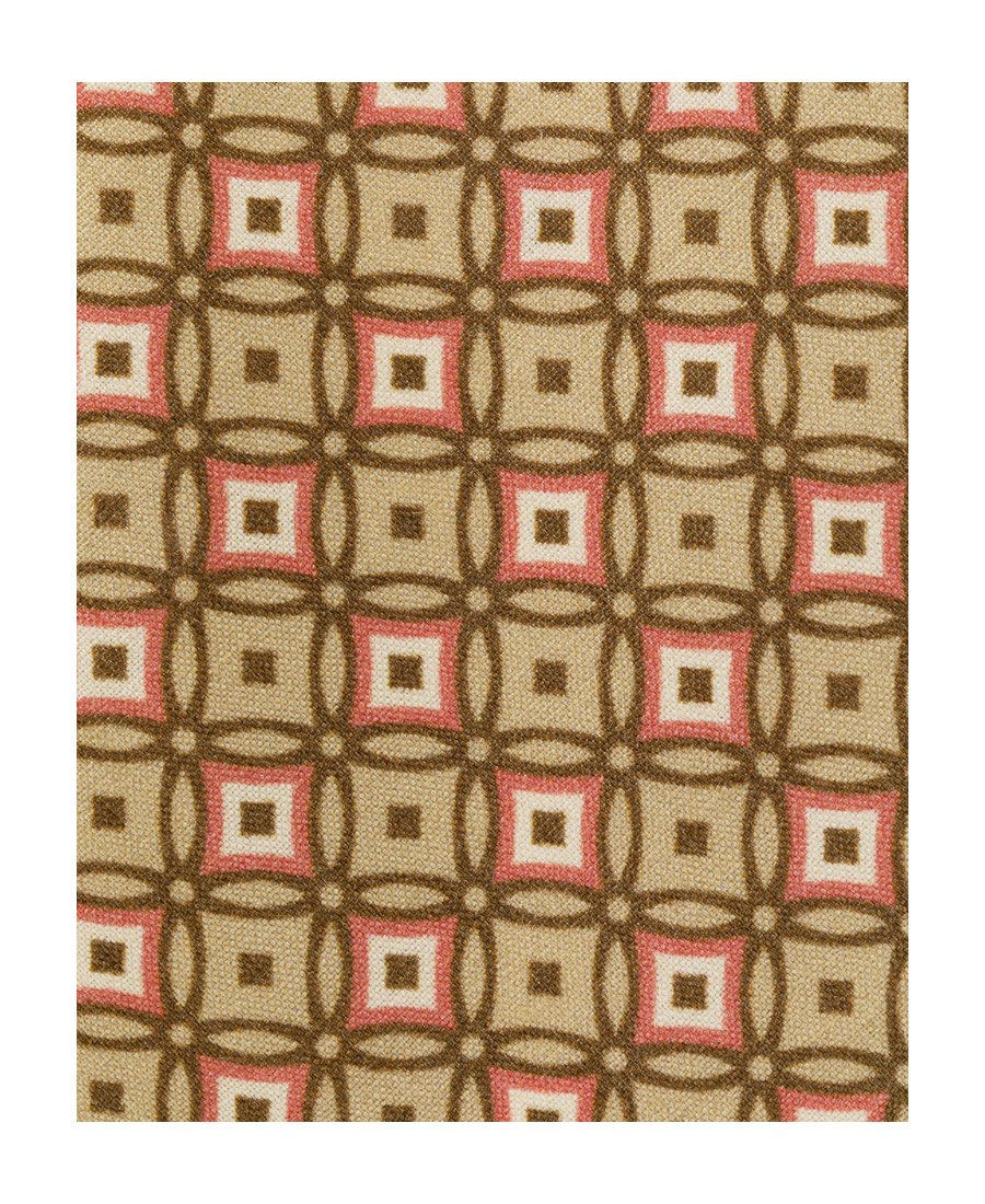 Lardini Geometric Print Silk Tie In Neutral