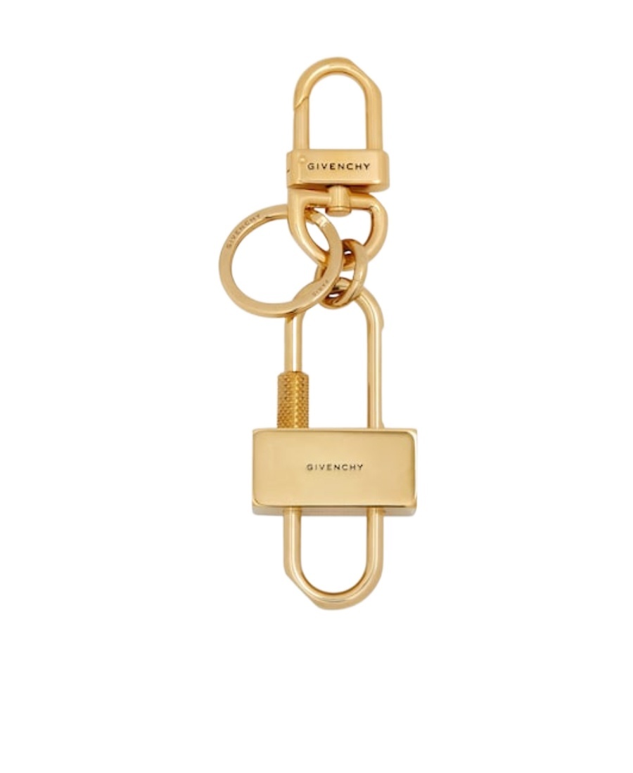 Givenchy Textured Metal Small Key Ring In Nude