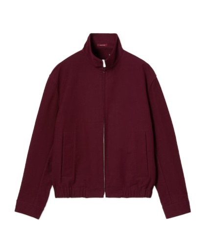 Gucci Cotton Gabardine Jacket With Logo In Burgundy