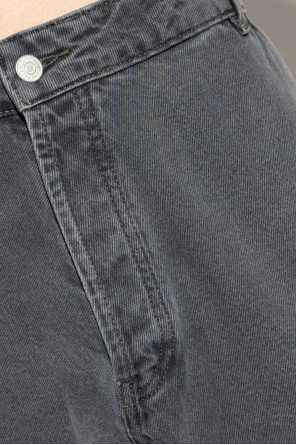 Officine Generale Belt Loop Jeans In Gray