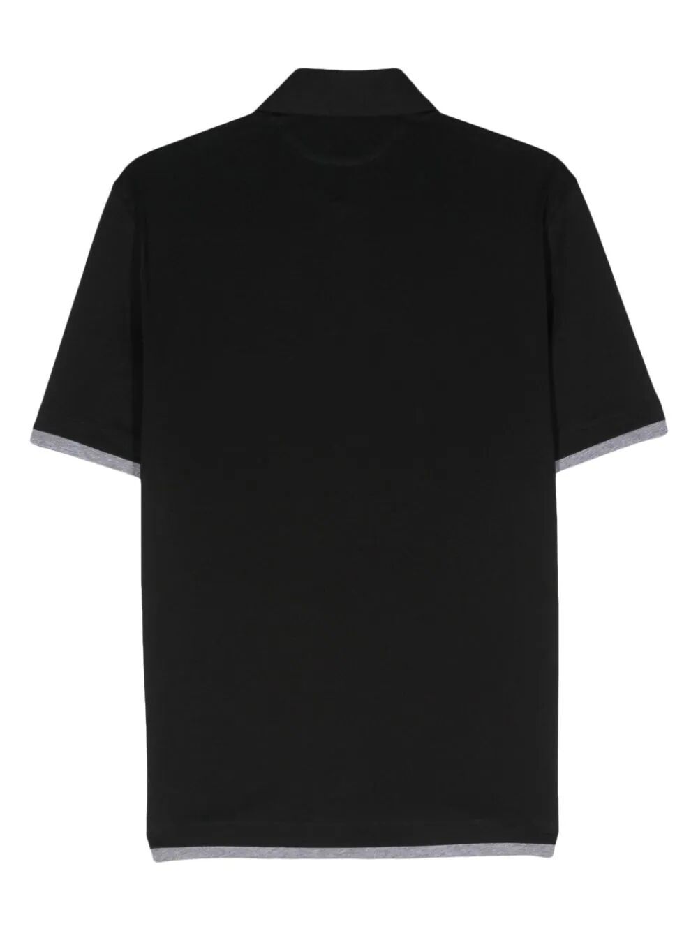 Brunello Cucinelli Layered-effect Polo Shirt In Black