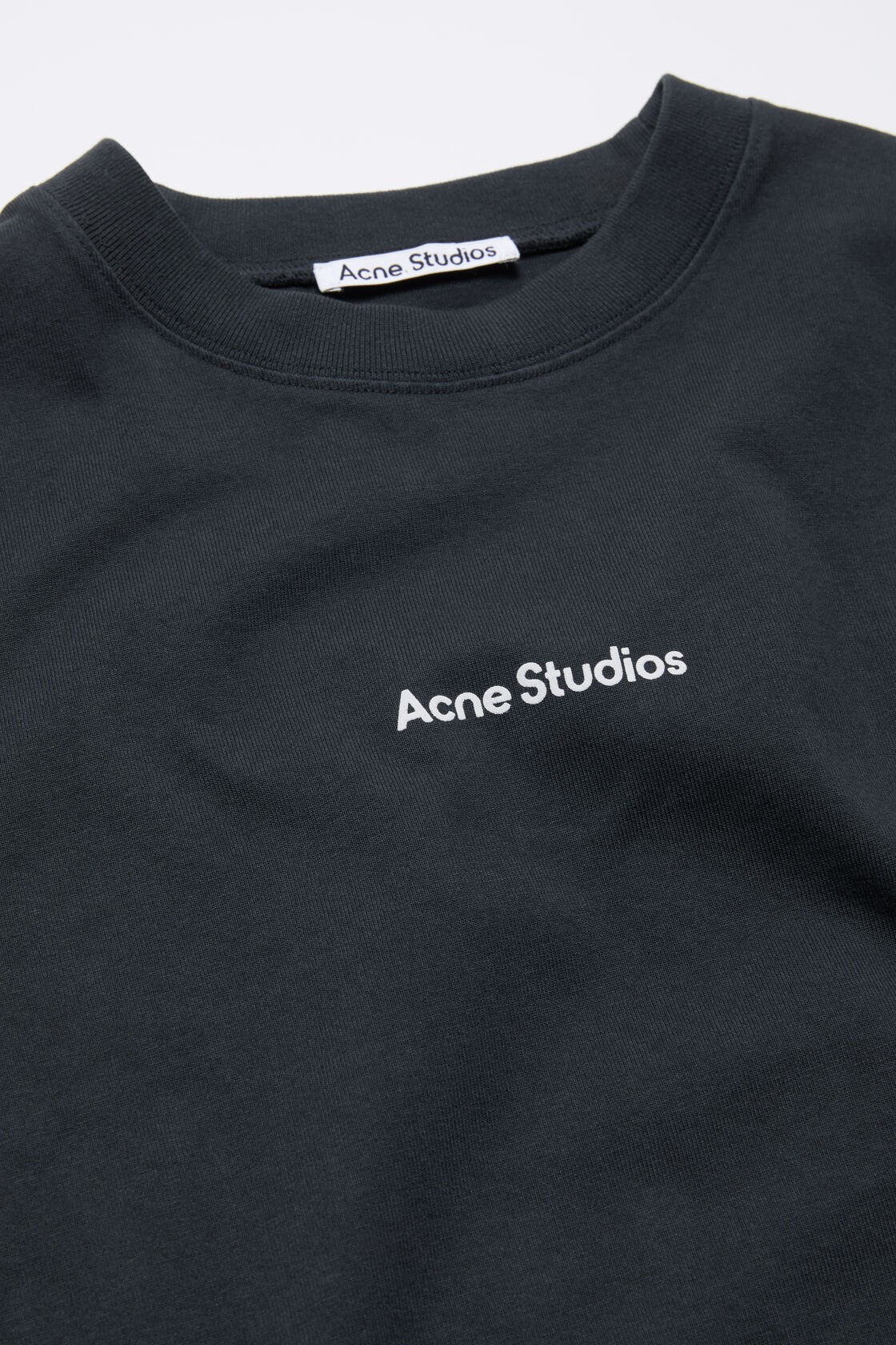 Acne Studios Logo-print T-shirt Dress In Black
