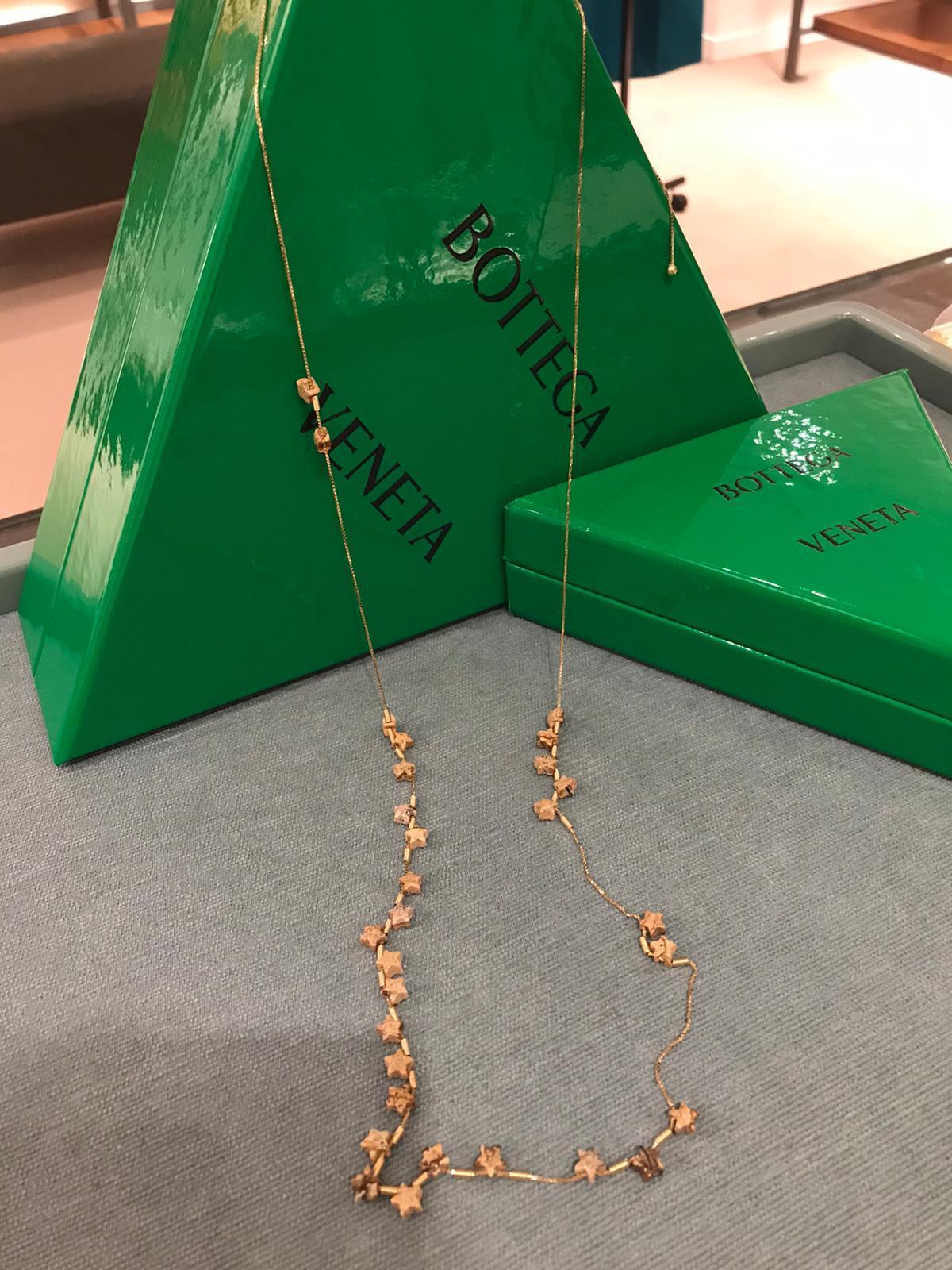 Bottega Veneta Star-bead Necklace In Green