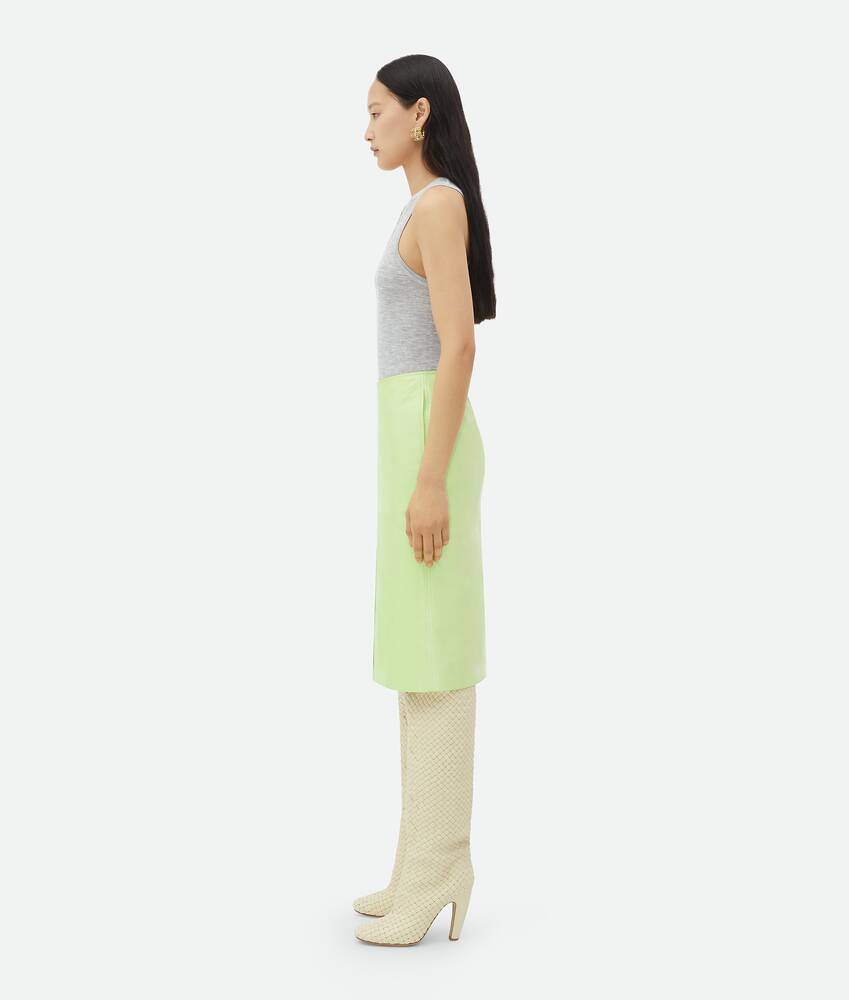 Bottega Veneta Emblem Skirt In Yellow