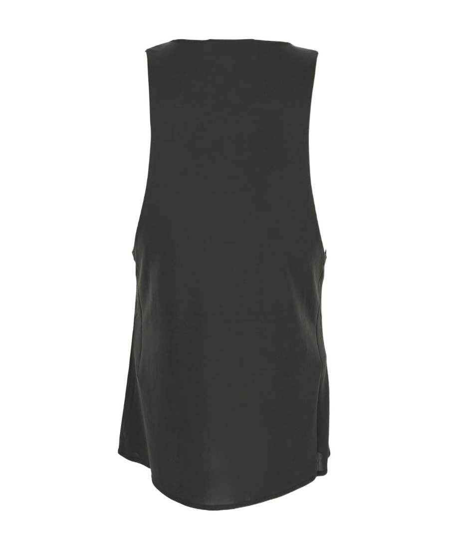 Saint Laurent Plunging U-neck Sleeveless Top In Black