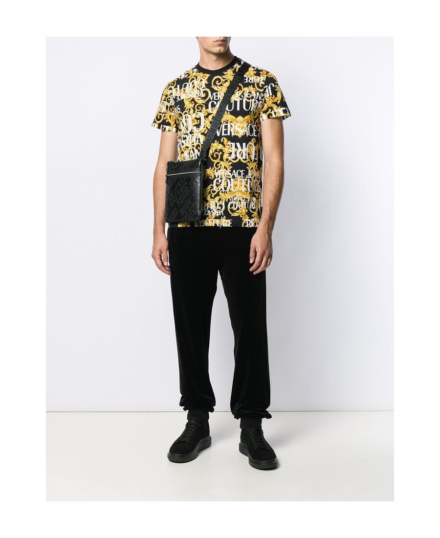 Versace Jeans Logo Printed T-shirt In Multicolor