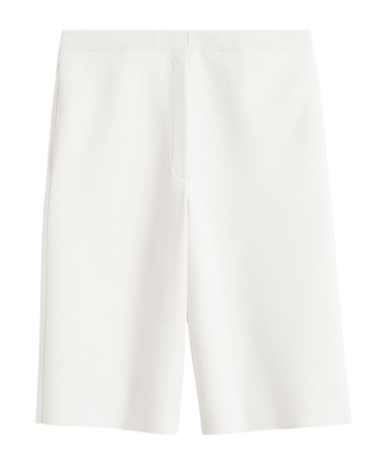 Totême Fine-knit Shorts In White