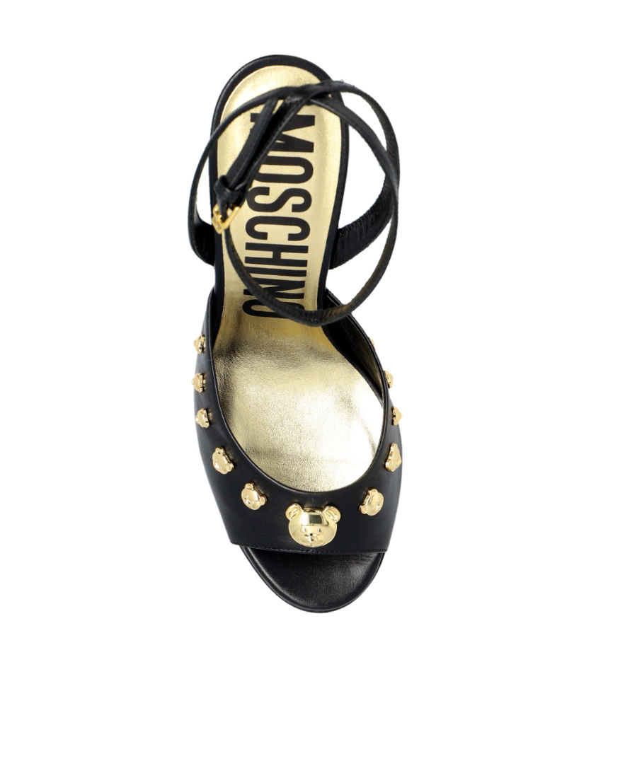 MOSCHINO TEDDY BEAR-PLAQUE 135MM PLATFORM PUMPS 