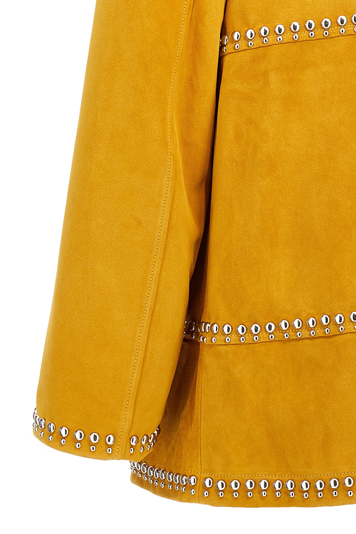 Wales Bonner Long-sleeved Leather Jacket In Orange
