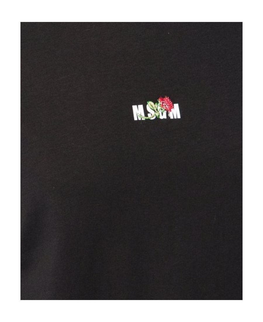 Msgm Logo-print Short-sleeved T-shirt In Black