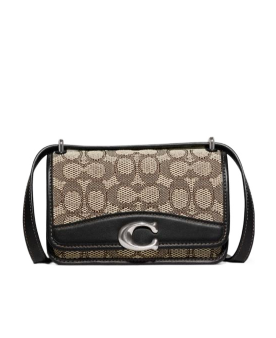 Coach Restored Bandit Crossbody In Signature Textile Jacquard In Black