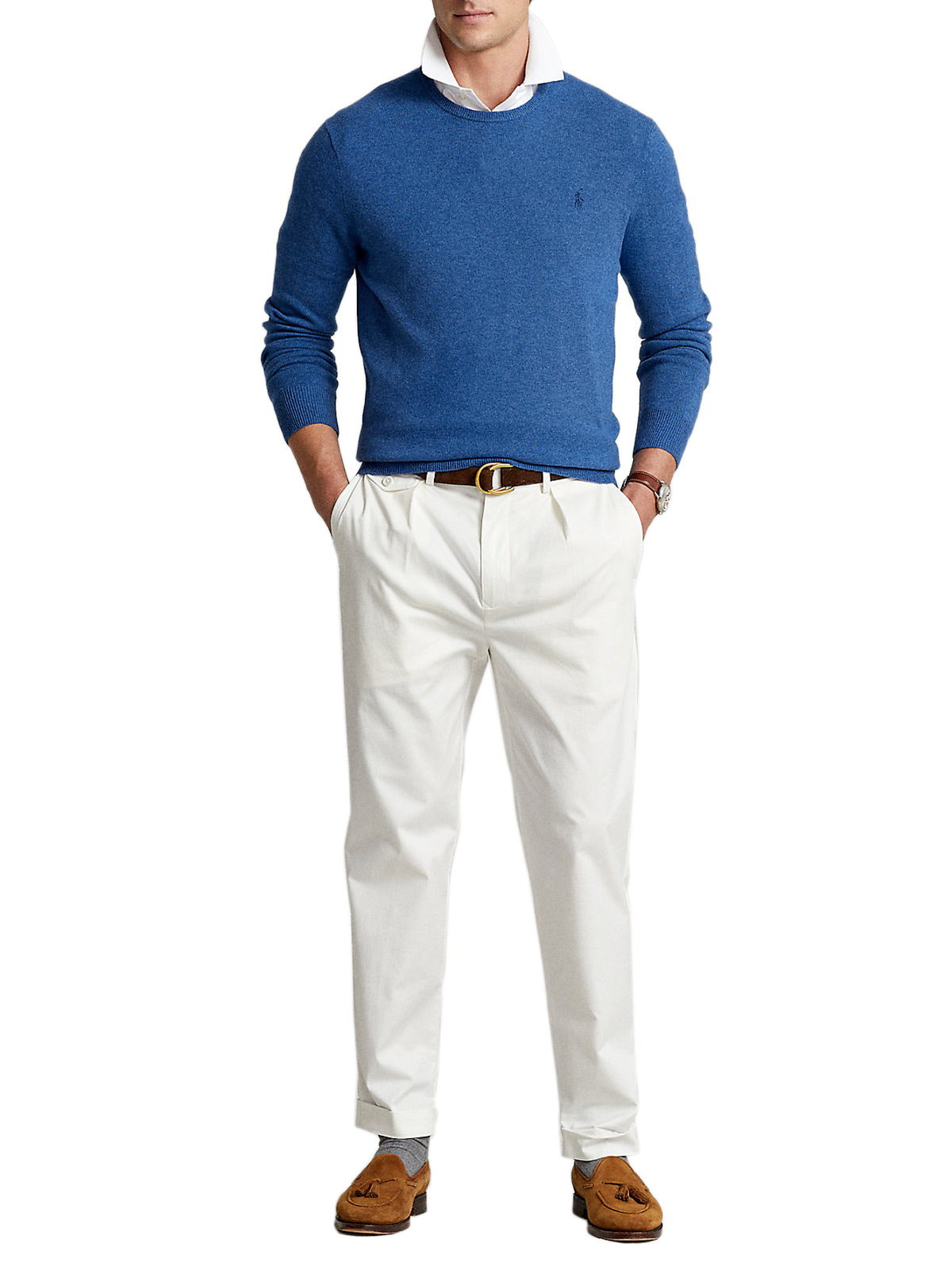 POLO RALPH LAUREN ROUND-NECK LONG-SLEEVED SWEATER