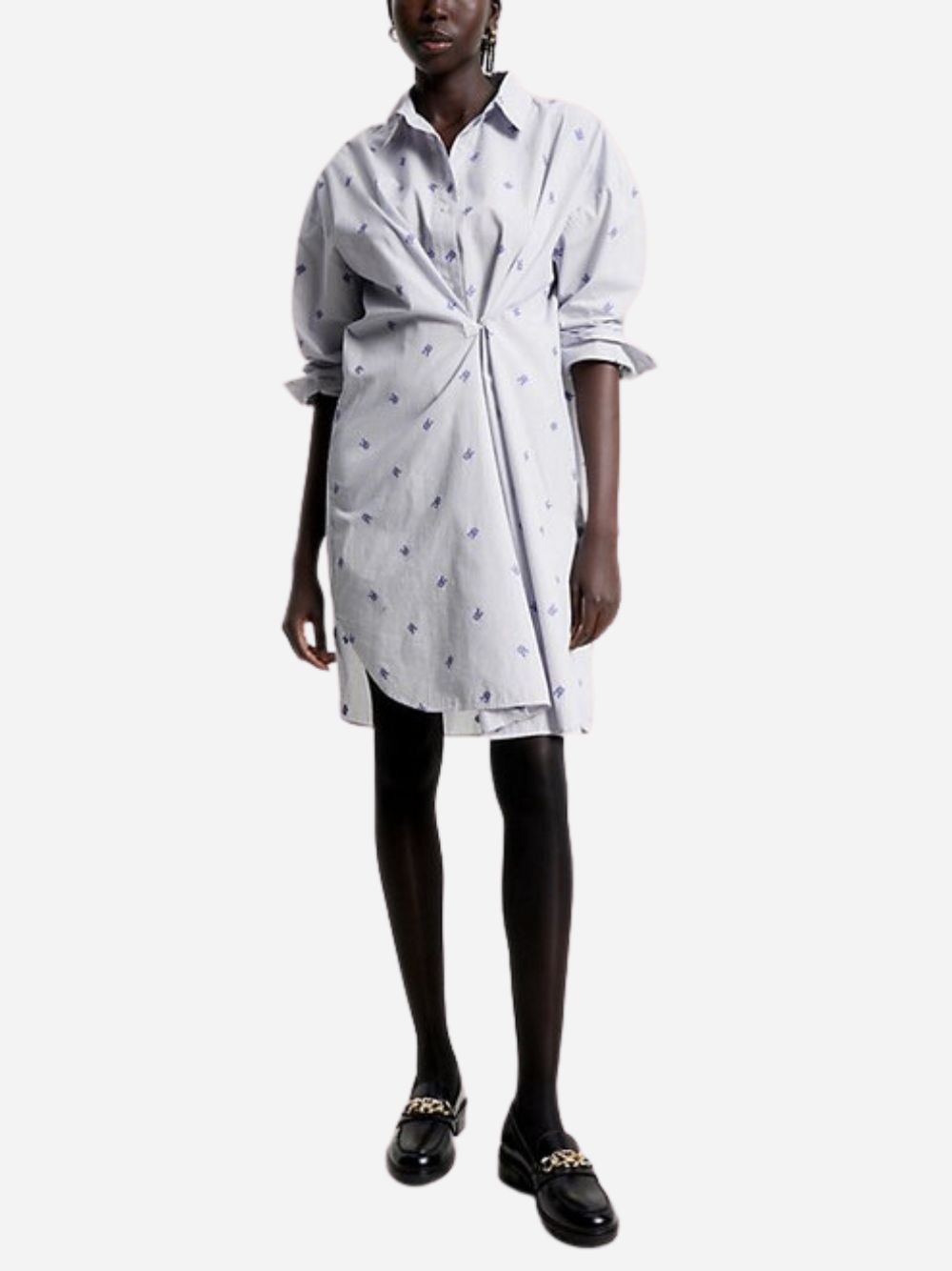 Tommy Hilfiger Long-sleeved Shirt Dress In White