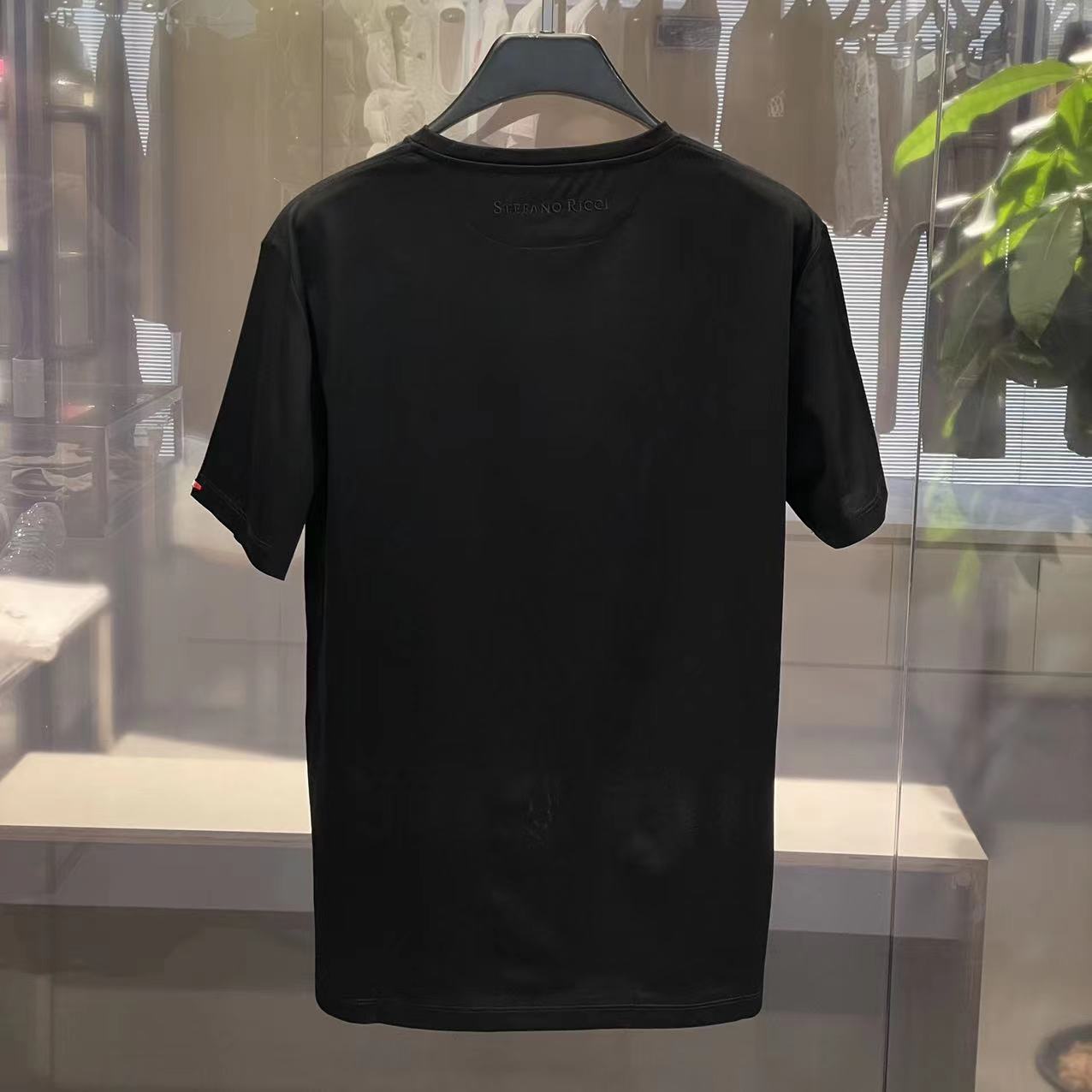 Stefano Ricci Logo Short-sleeved T-shirt In Black