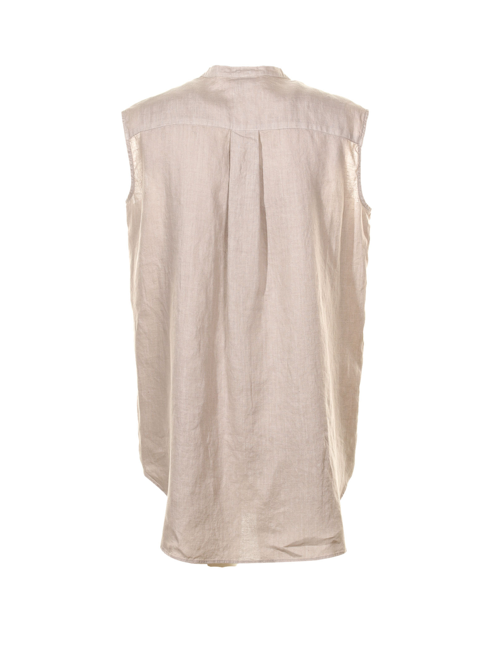 Aspesi Buttoned-up Sleeveless Top In Neutral