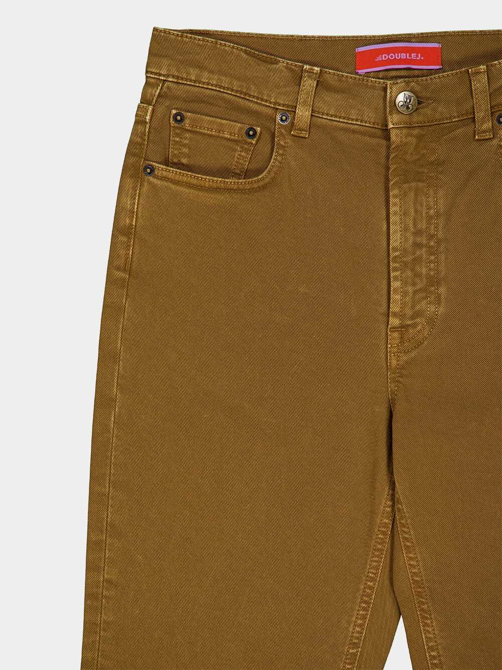 Shop La Doublej Feather Trimmed Casual Pants In Brown