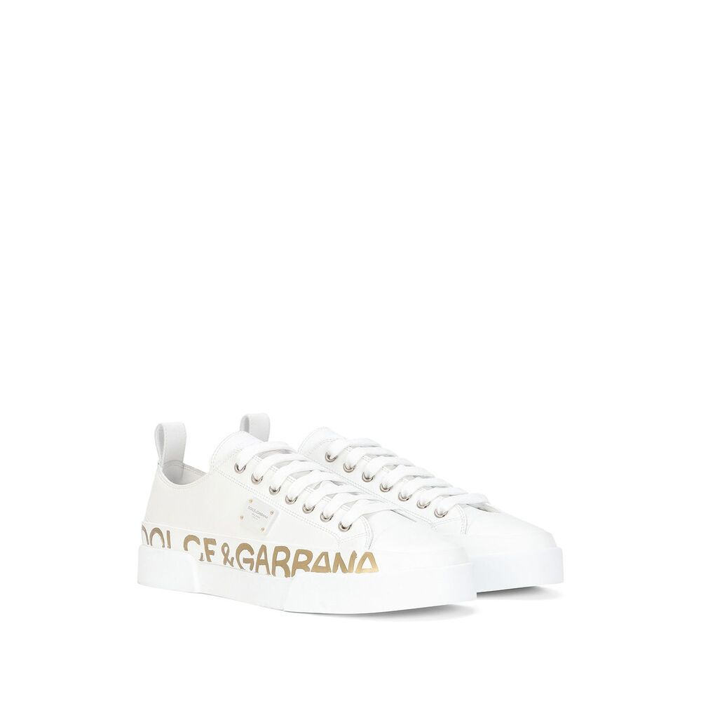 Shop Dolce & Gabbana Logo-print Low-top Sneakers In White