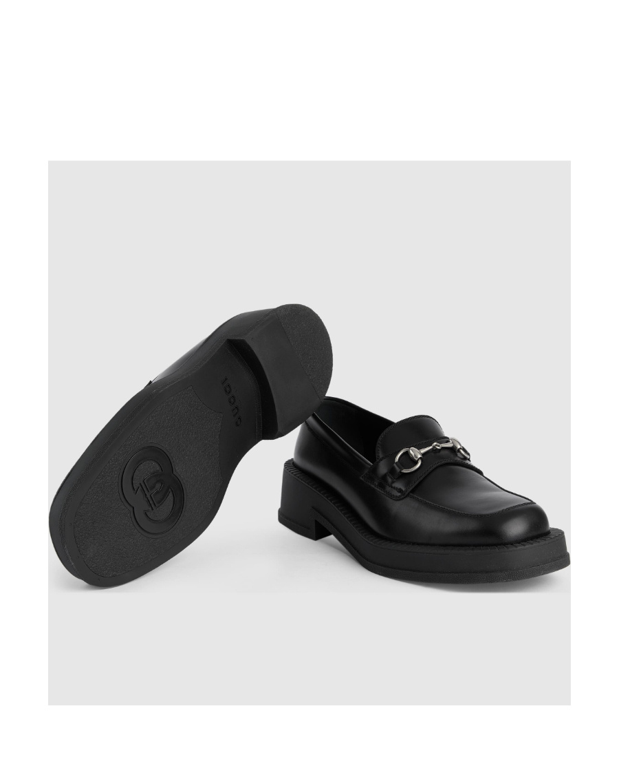 Gucci Tempe Patent Leather Loafers In Black