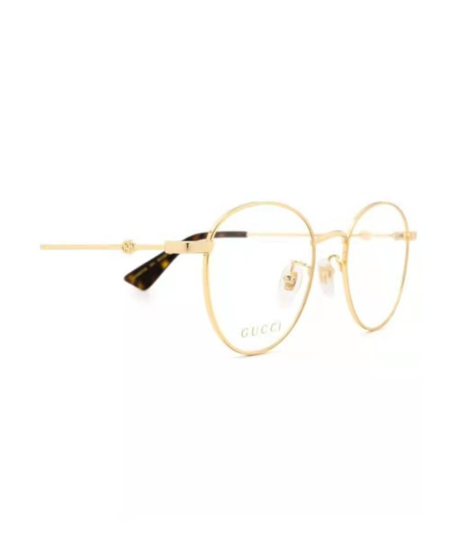 Gucci Round Frame Flat Mirror In Nude