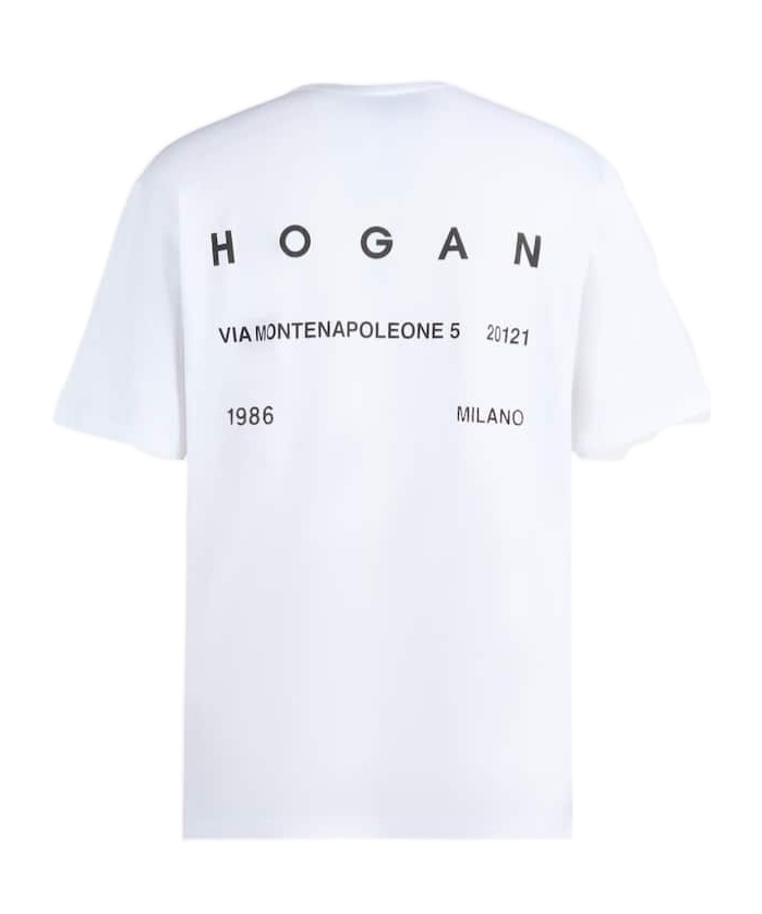Shop Hogan Logo-print Cotton T-shirt In White