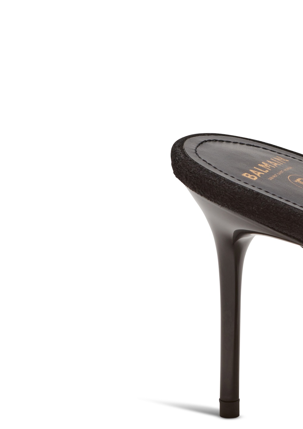 Balmain Square-headed High-heeled Sandals In Black